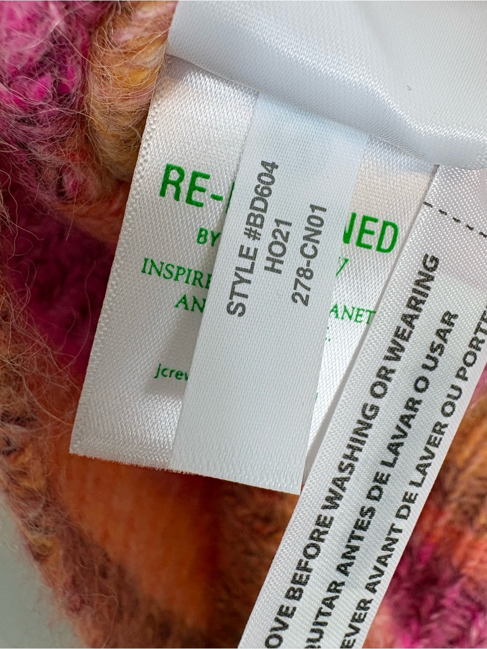 J.Crew Wide-Sleeve Alpaca-Blend Sweater in Ombré Stripe Sz M - Picture 8 of 8